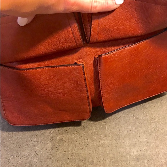 Large Satchel / Shoulder Bag Purse Cognac Brown - Picture 4 of 8